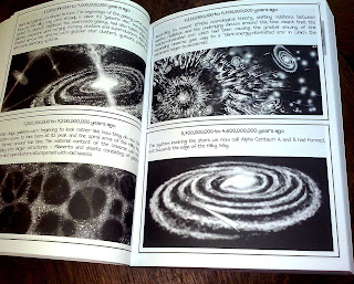 Illustrated spread from You Are Here showing the early evolution of the universe